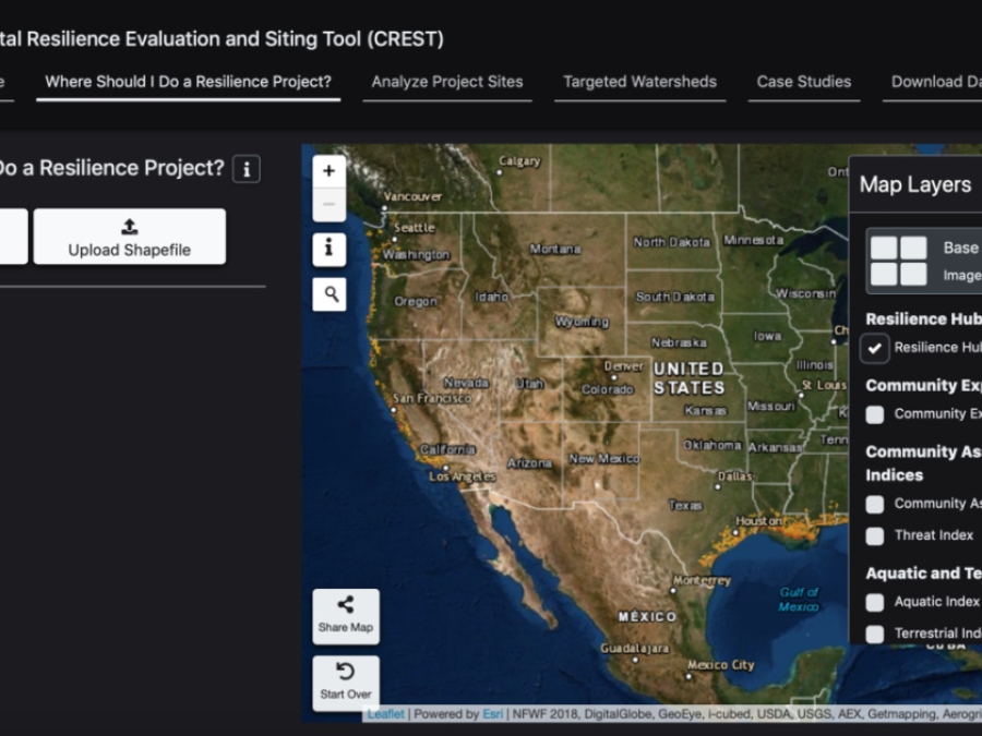 Coastal  Resilience Evalutation And Siting  Tool (Crest)