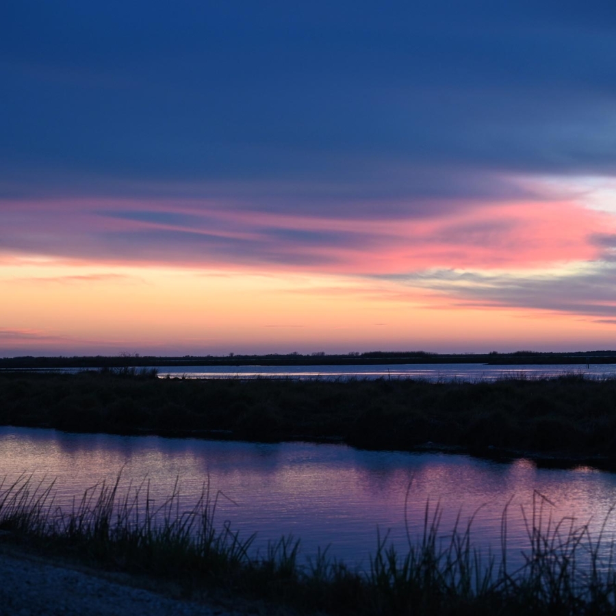 Sunset over the lake